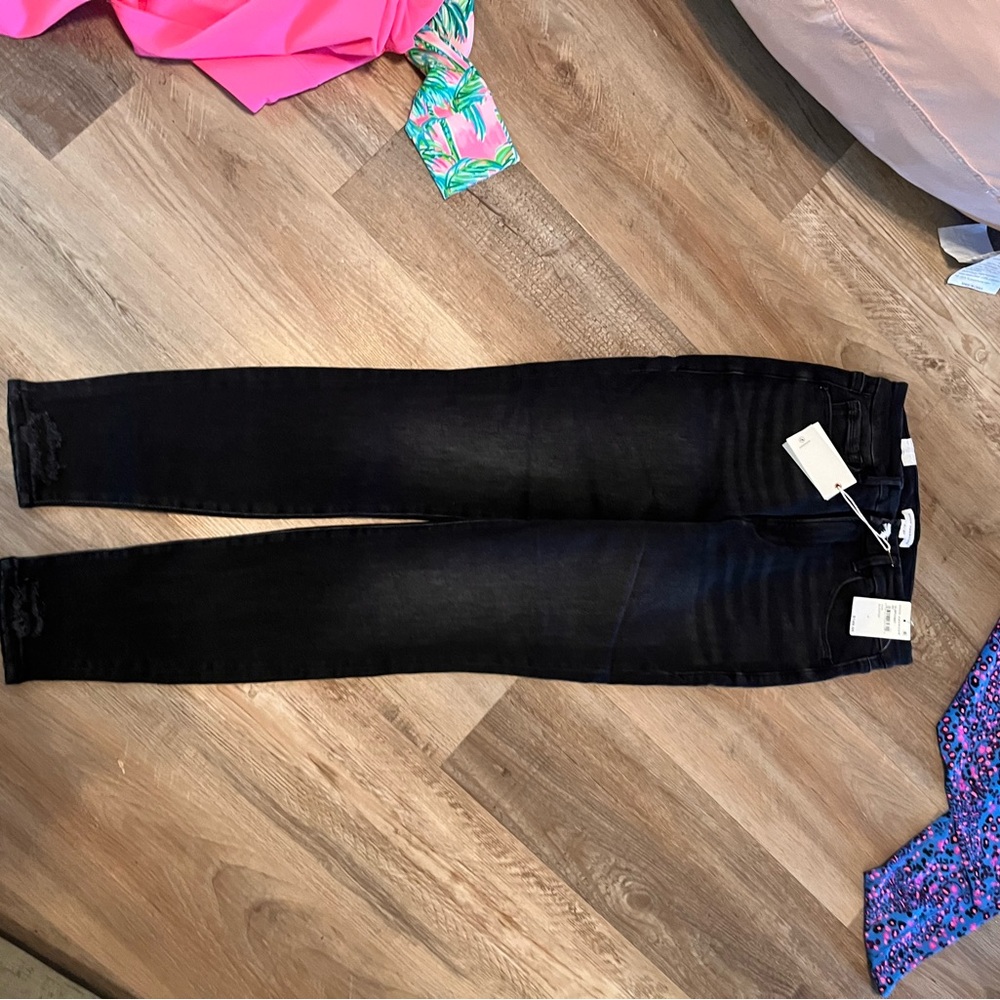 Good American Black Skinny Jeans — High-Rise Stretch